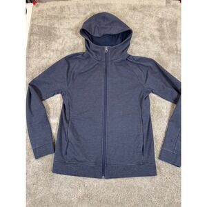 Lululemon Mens City Sweat Full Zip Hoodie Navy Blue Heathered Size S